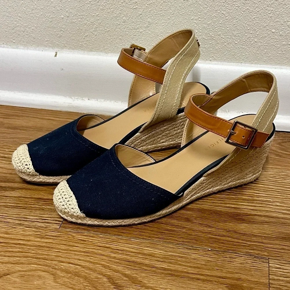 TOMMY HILFIGER wedge platform espadrilles